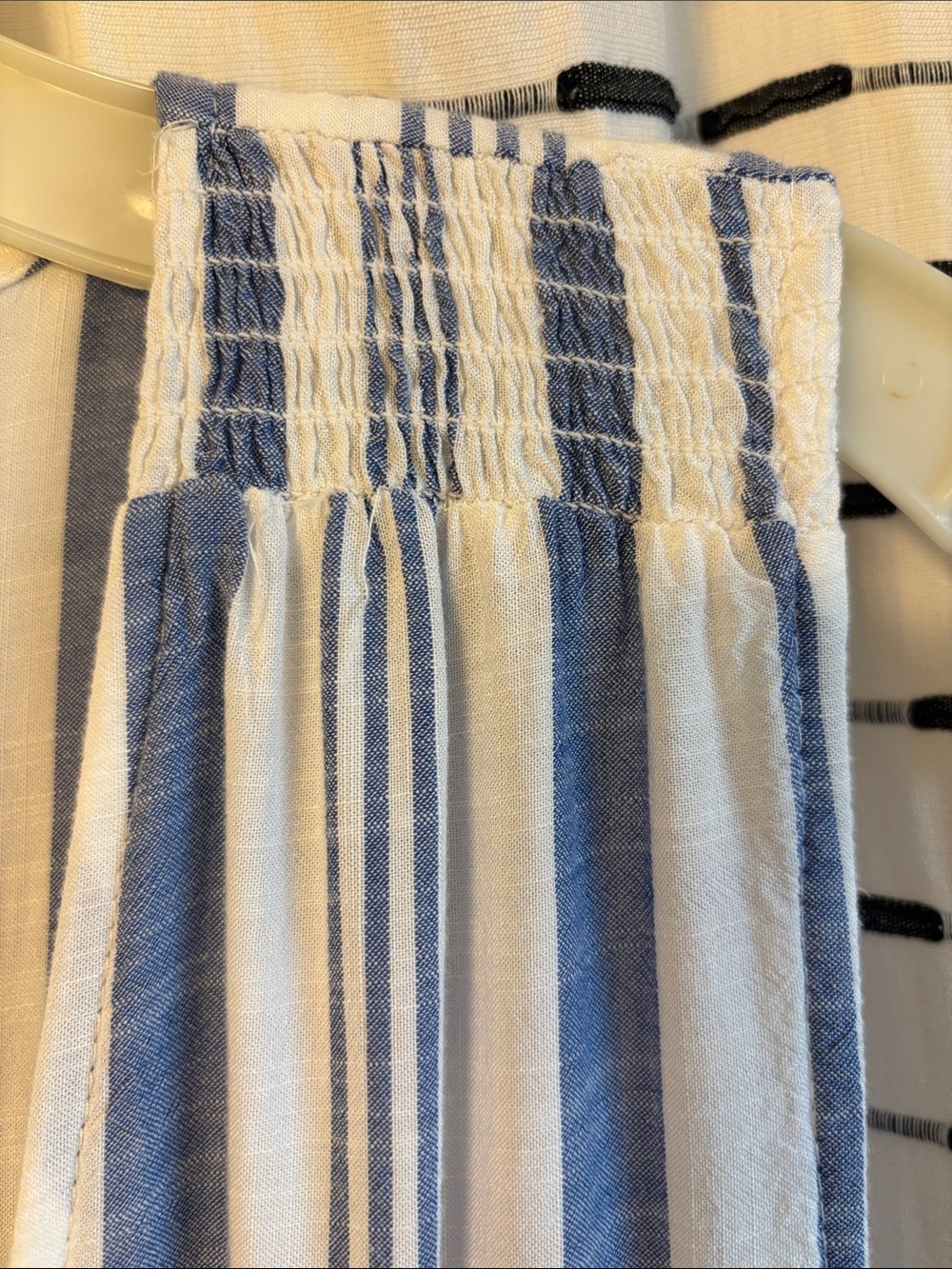blue island Blue and White Vertical Stripe Maxi Tiered Dress Coverup - Picture 6 of 8